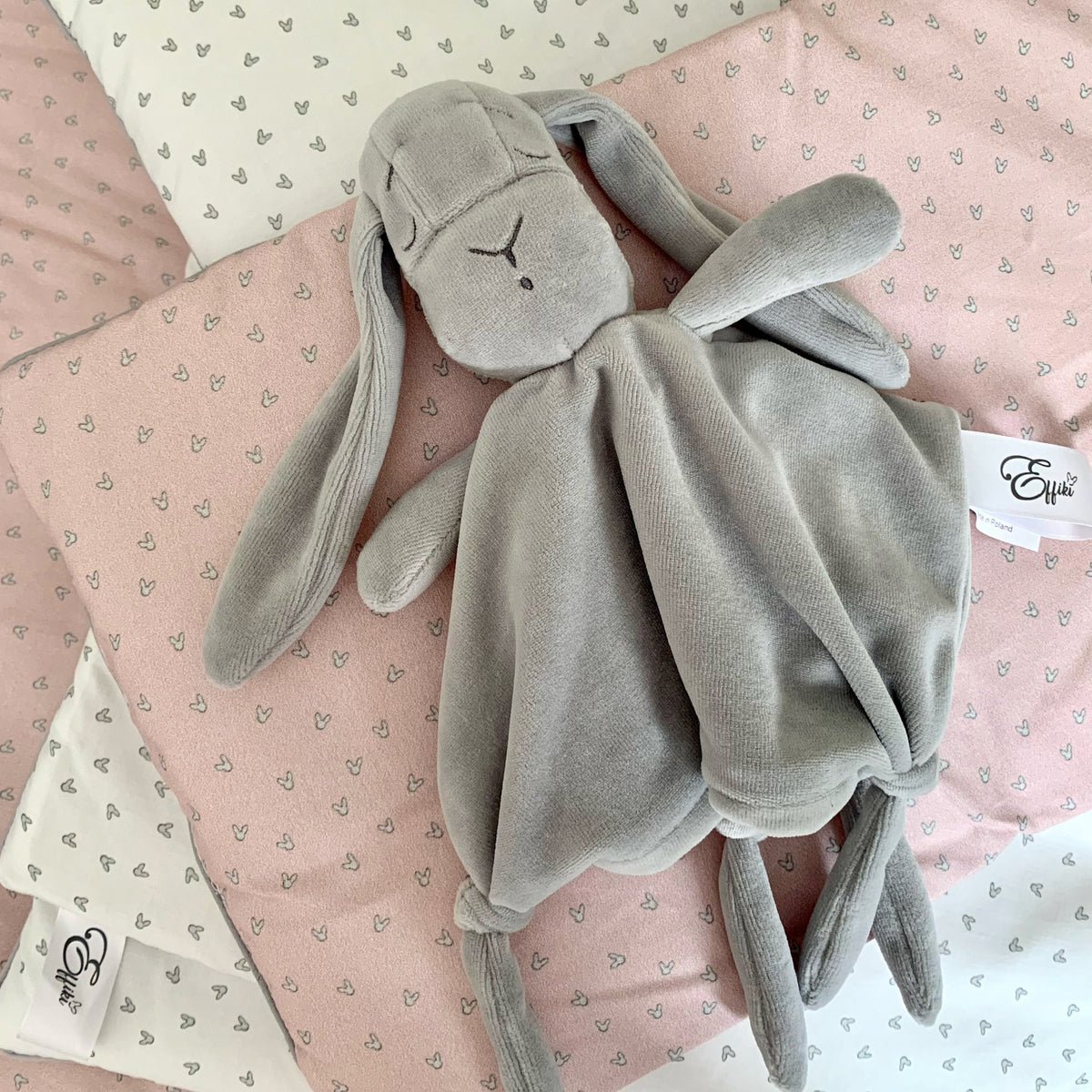 Effiki Schmusetuch Doudou Hase grau