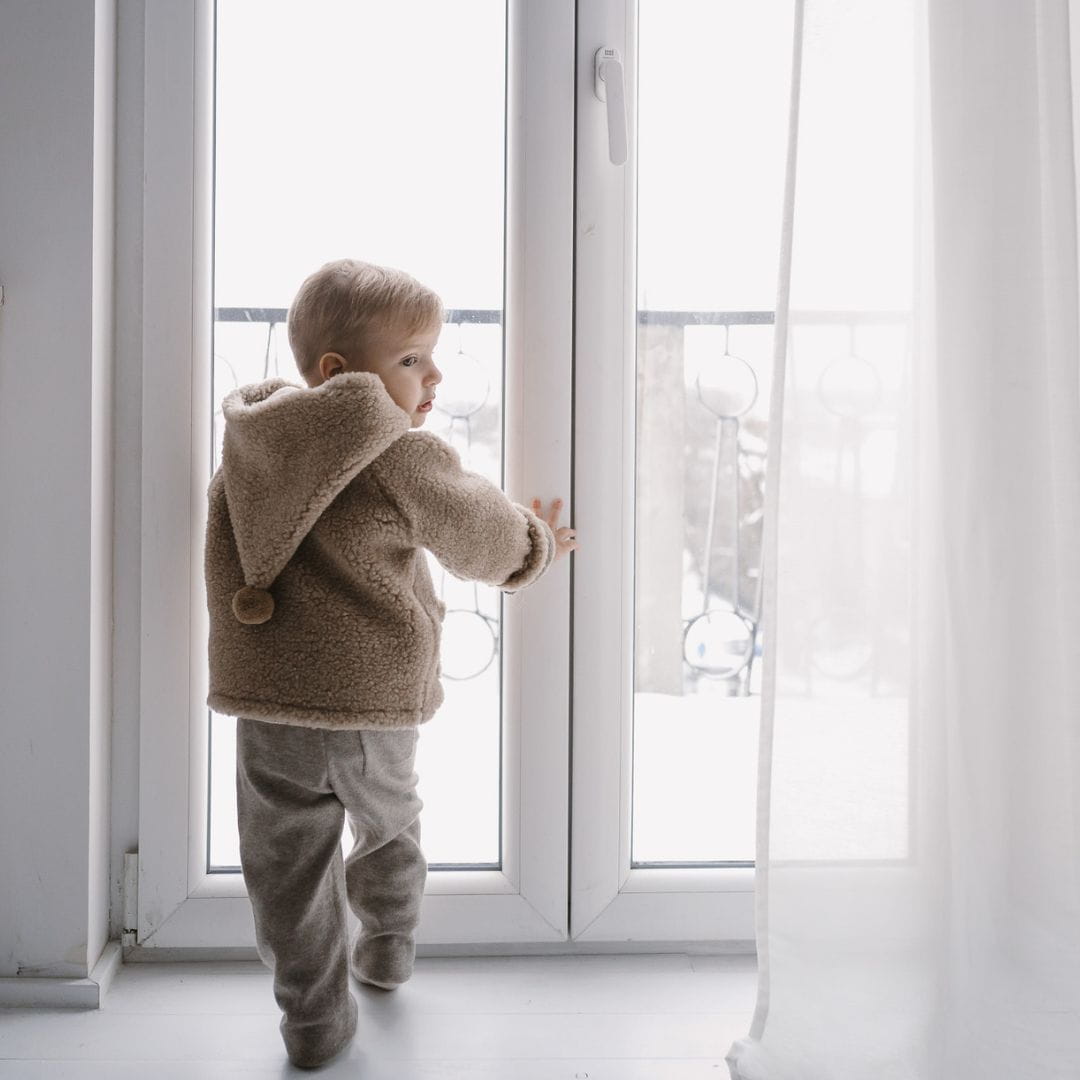 Zaffiro Wolljacke mit Kapuze &