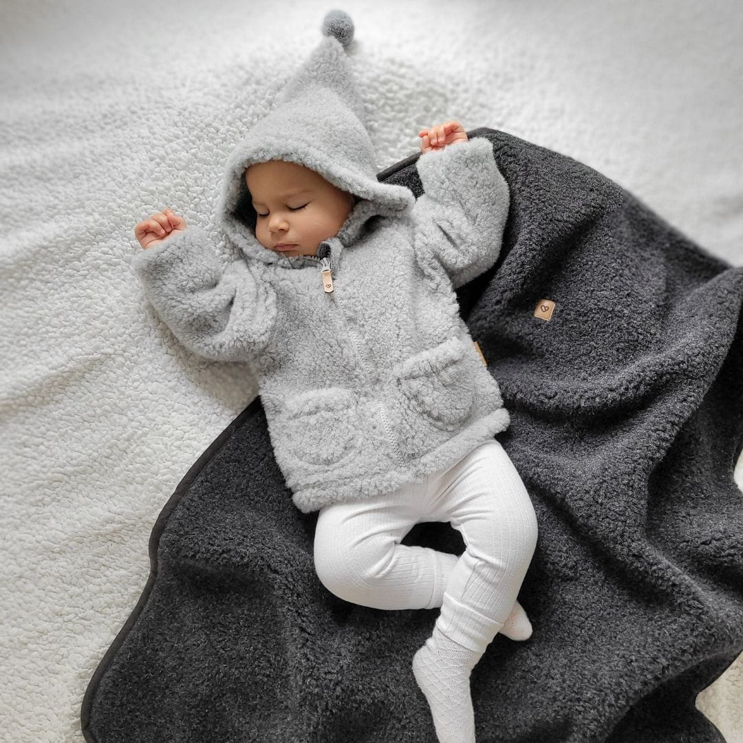 Zaffiro Wolljacke mit Kapuze &
