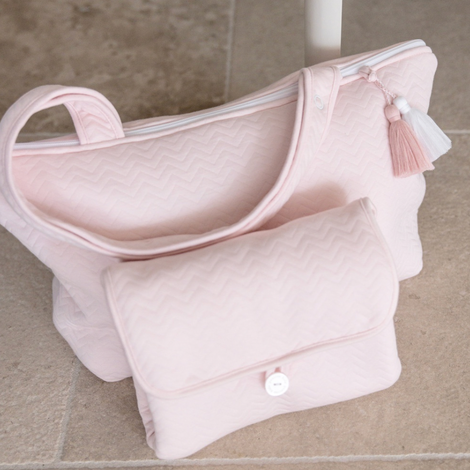 Poetree Kids Wickelunterlage Chevron light pink