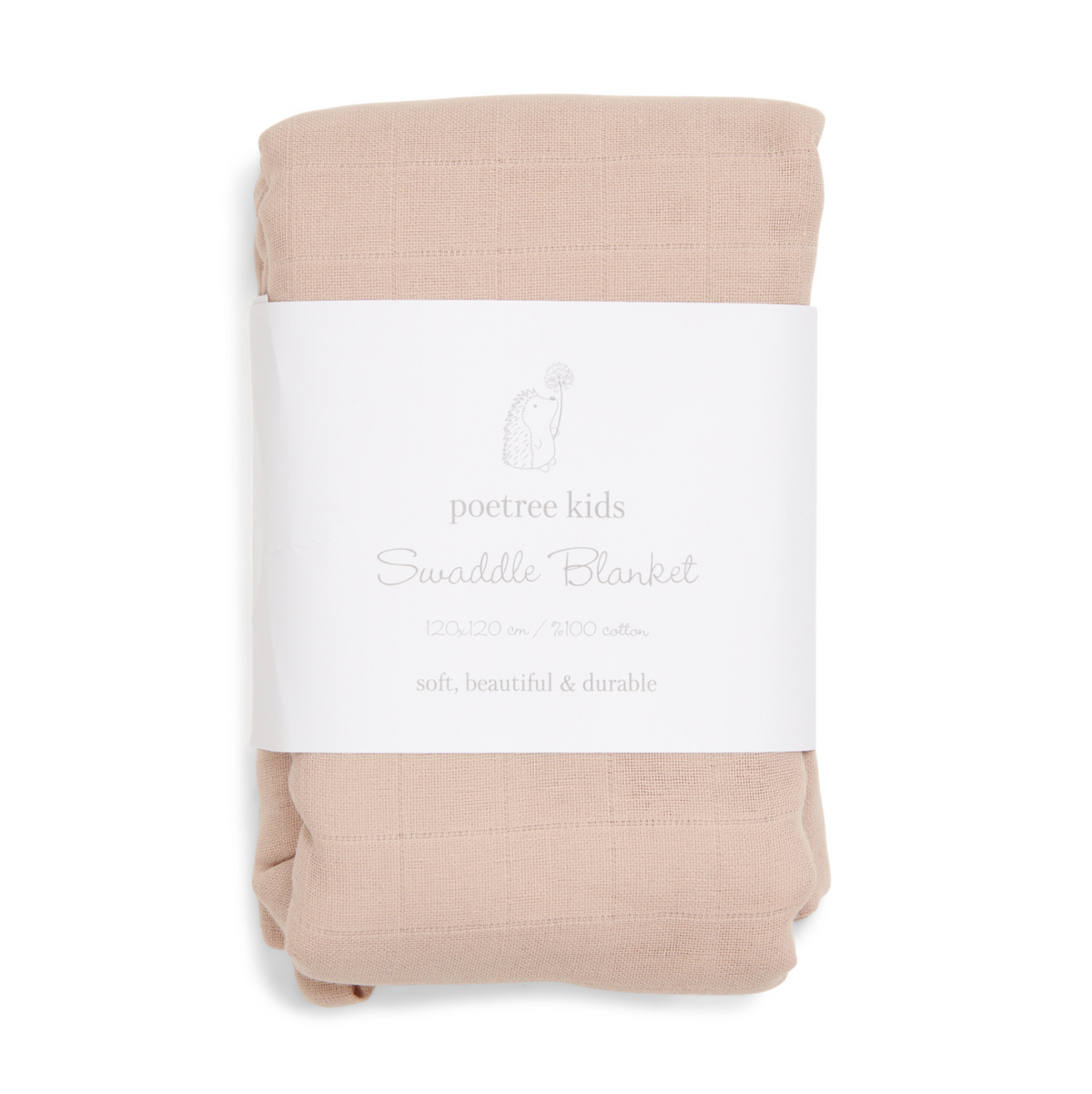 Pucktuch Swaddle beige camel 120x120 von Poetree Kids