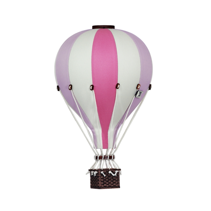 Super Balloon Heißluftballon lila / vanille / pink