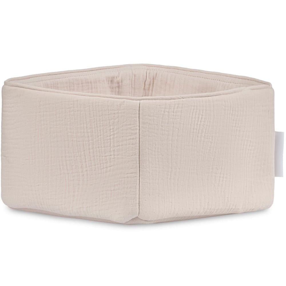 Stoffkorb aus Musselin beige