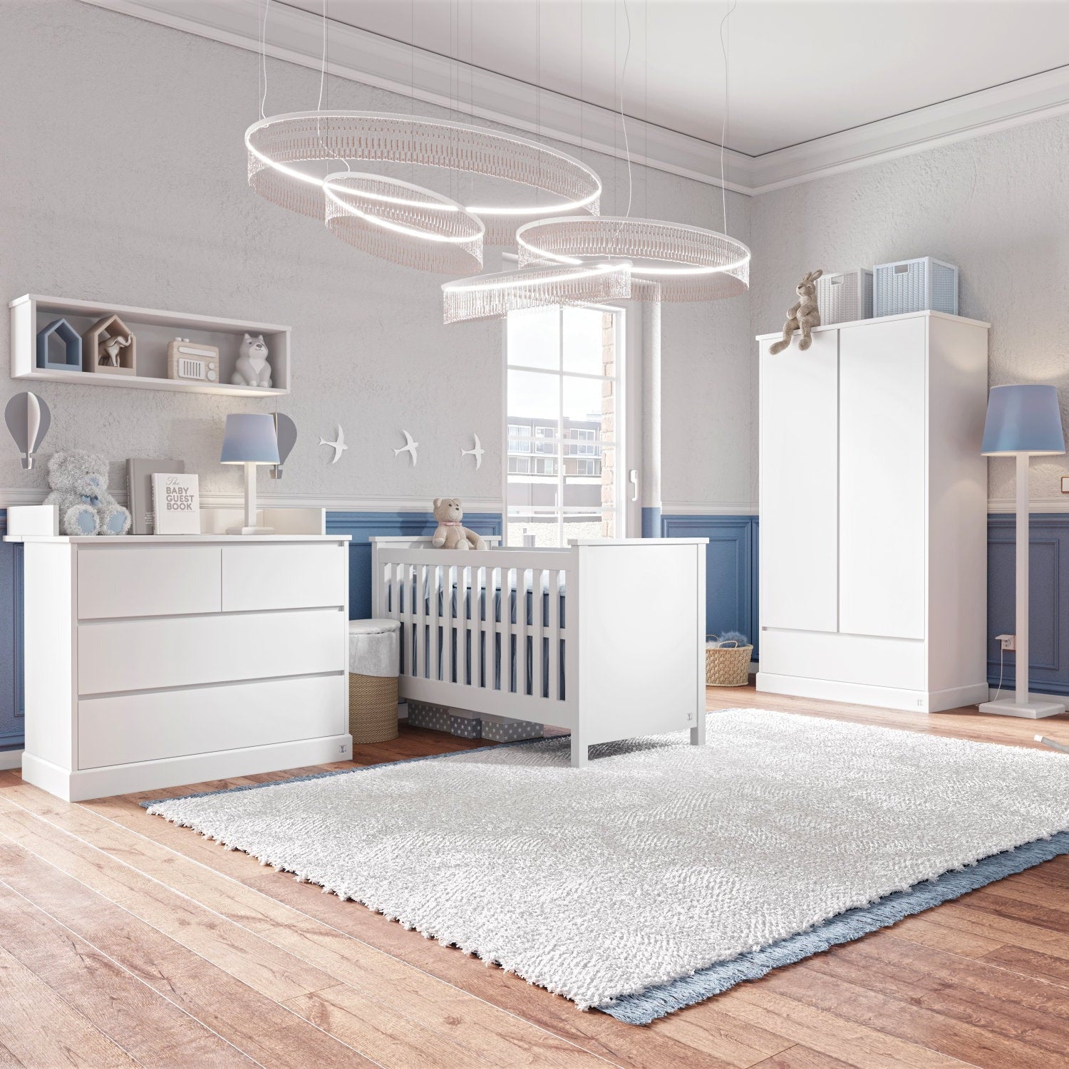 LUI e LEI 4 in 1 Babybett PRESTIGE 70x140 weiß inkl. Umbauset