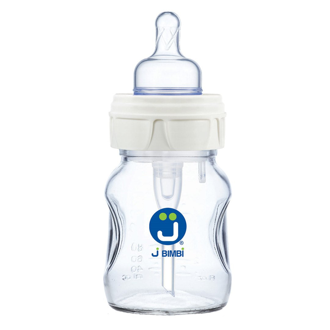 J BIMBI Anti-Kolik Babyflasche aus Glas - ab 0+ Monaten