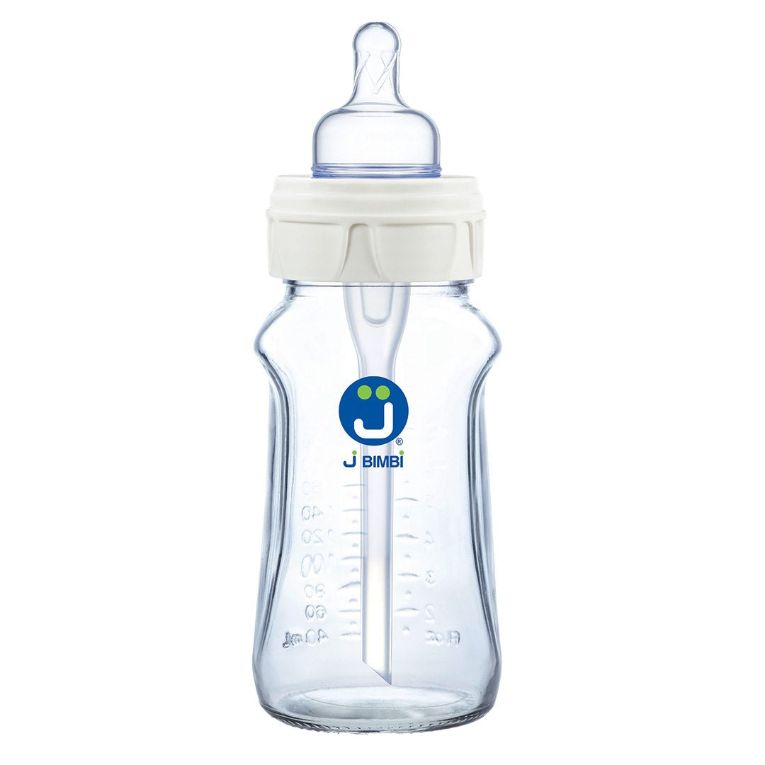 J BIMBI Anti-Kolik Babyflasche aus Glas - ab 0+ Monaten