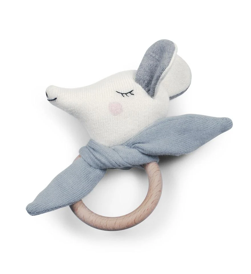 Beissring Maus baby blau von Saga Copenhagen