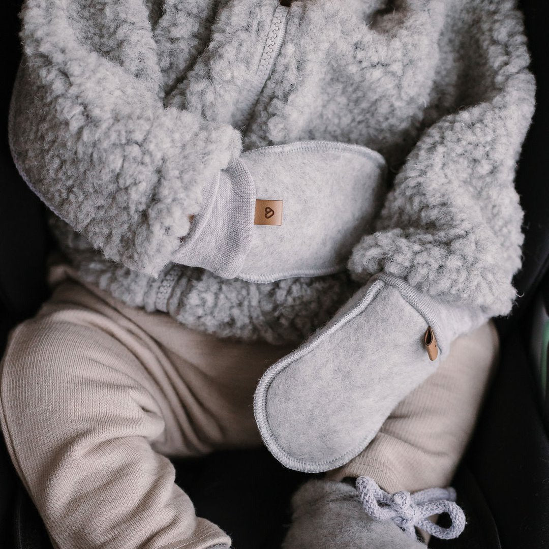 Zaffiro Handschuhe Schafwole grau