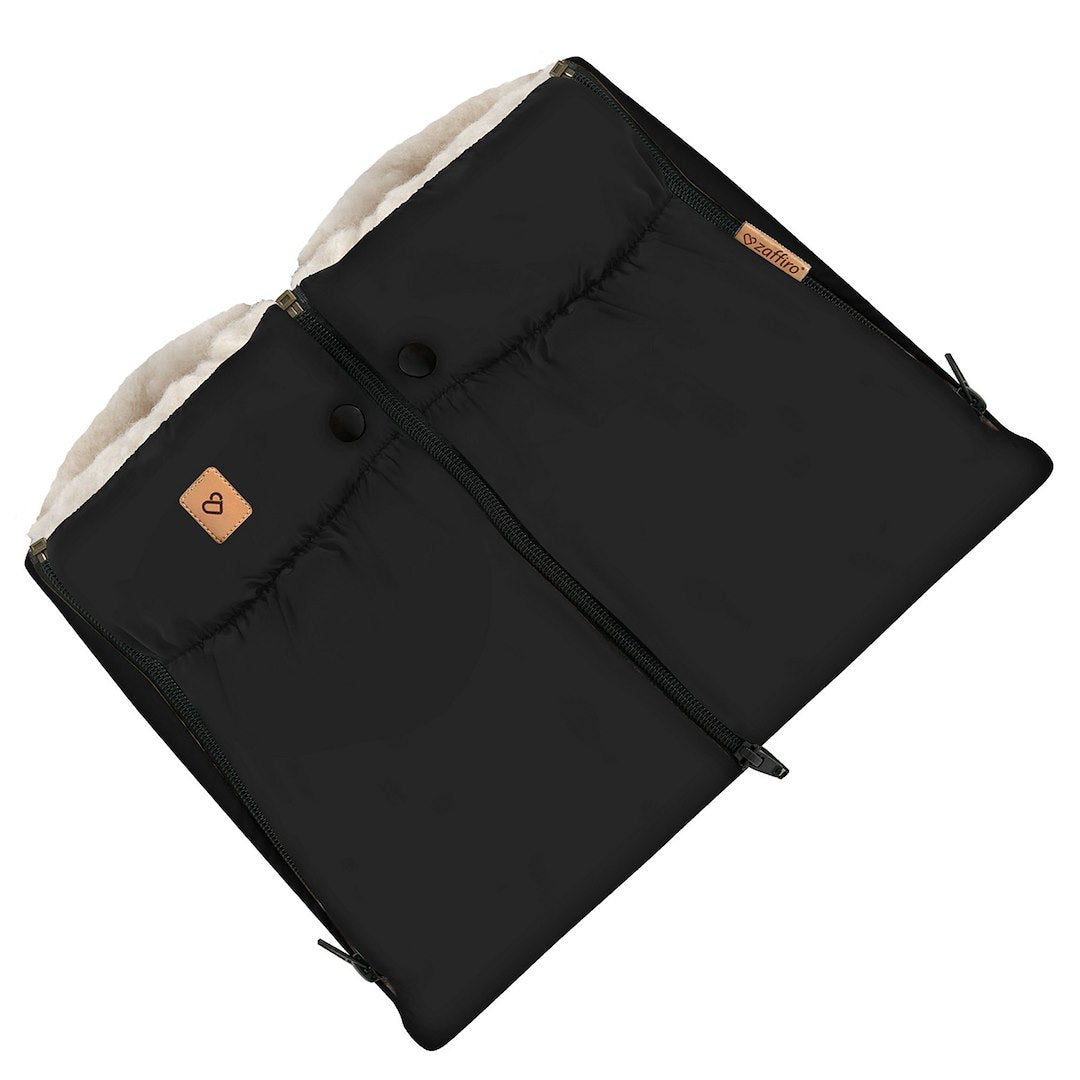 Zaffiro Handwärmer Aspen mit Premium-Schafwolle schwarz