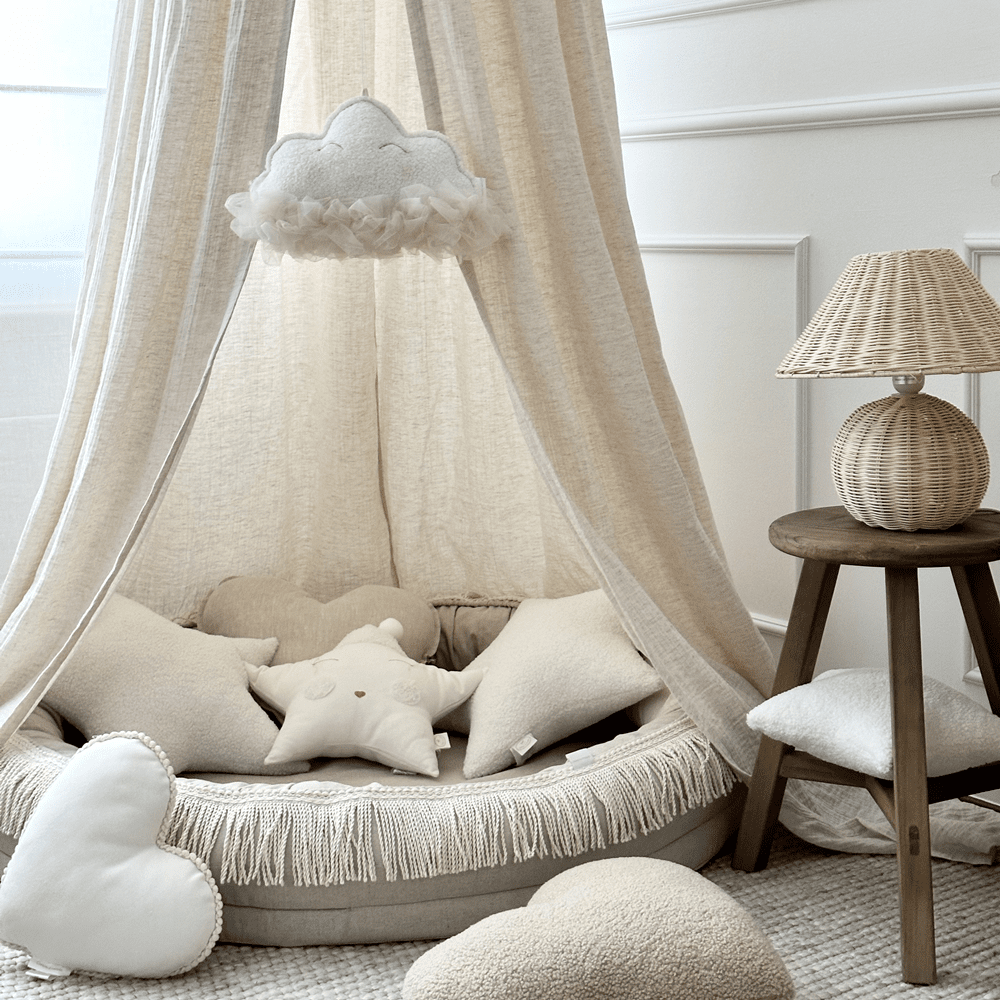 Juniornest TWIST mit Fransen natural