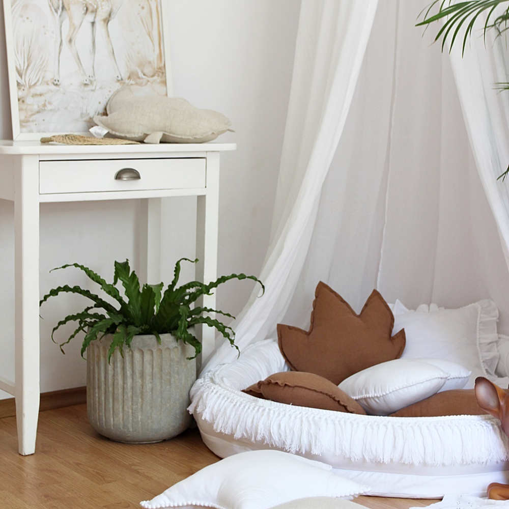 Juniornest BOHO mit Fransen weiß