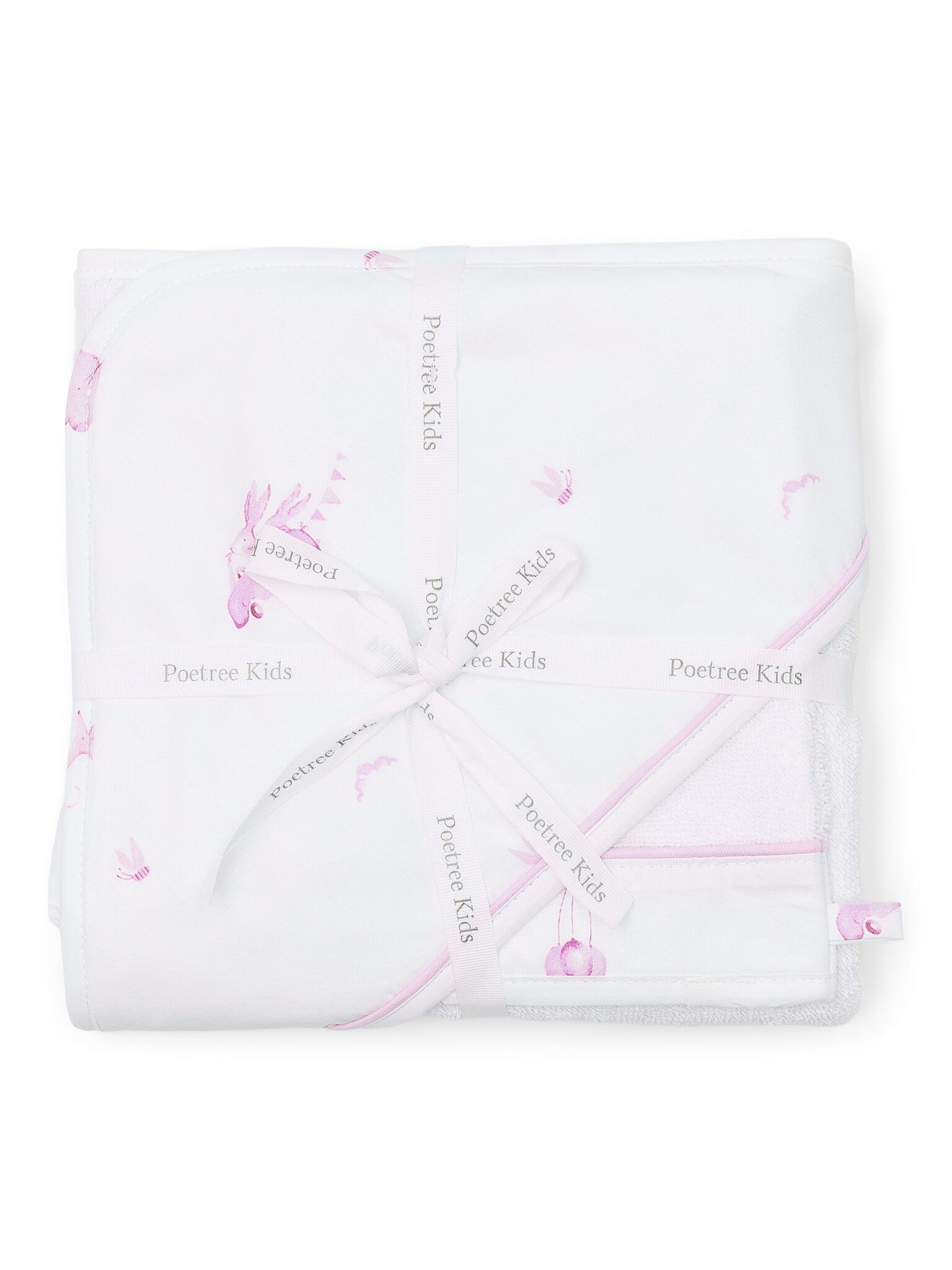 Poetree Kids Kapuzenhandtuch mit Waschlappen &