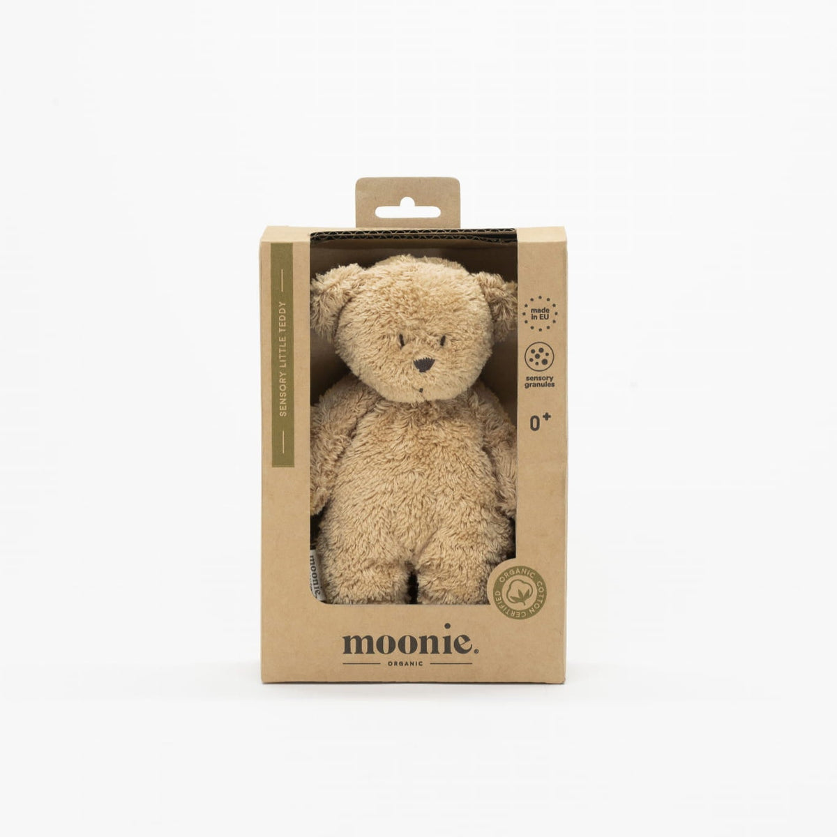 Mini Moonie Teddybär cappuccino sensorisch in der Box