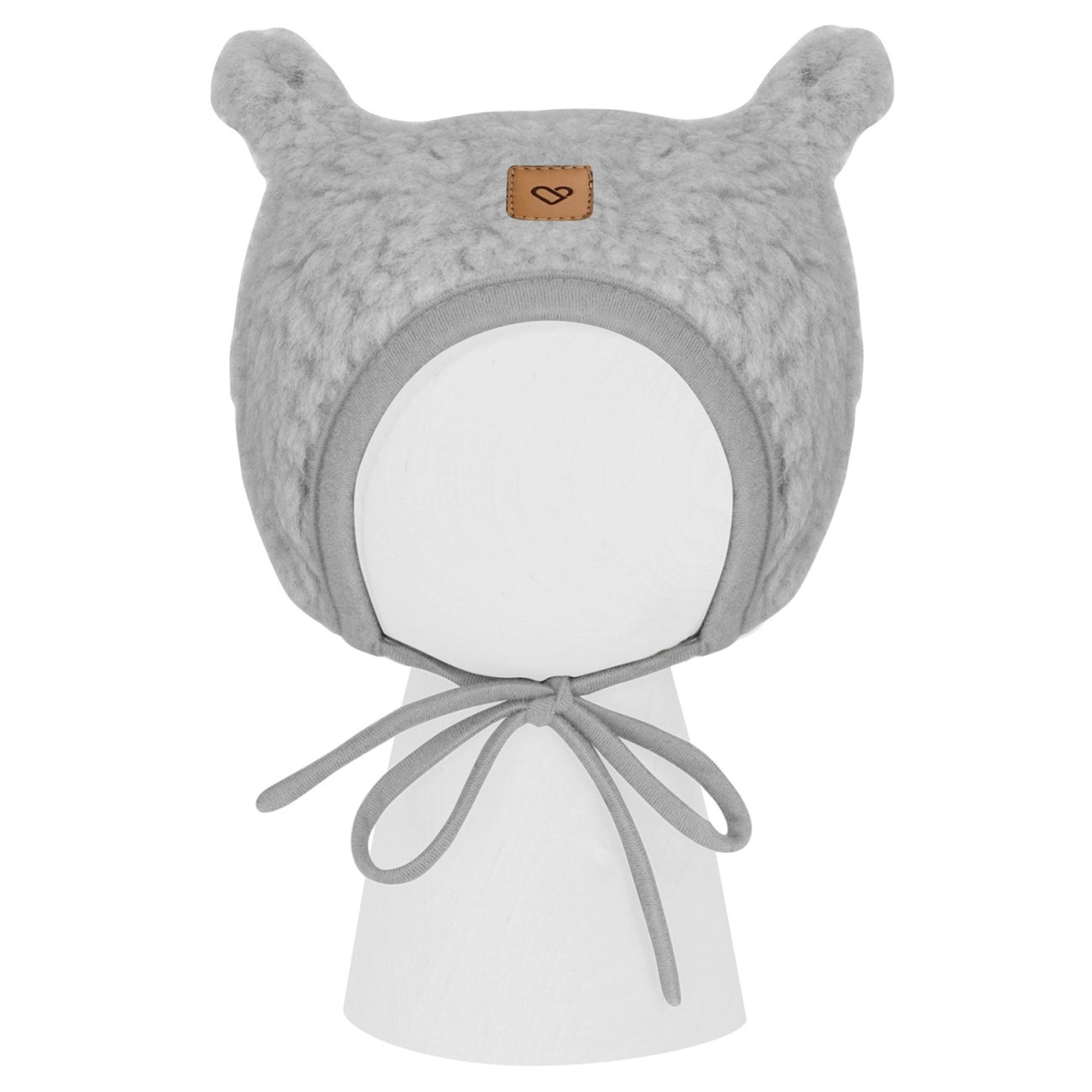 Zaffiro Baby Mütze VIOLET aus Schafwolle hellgrau