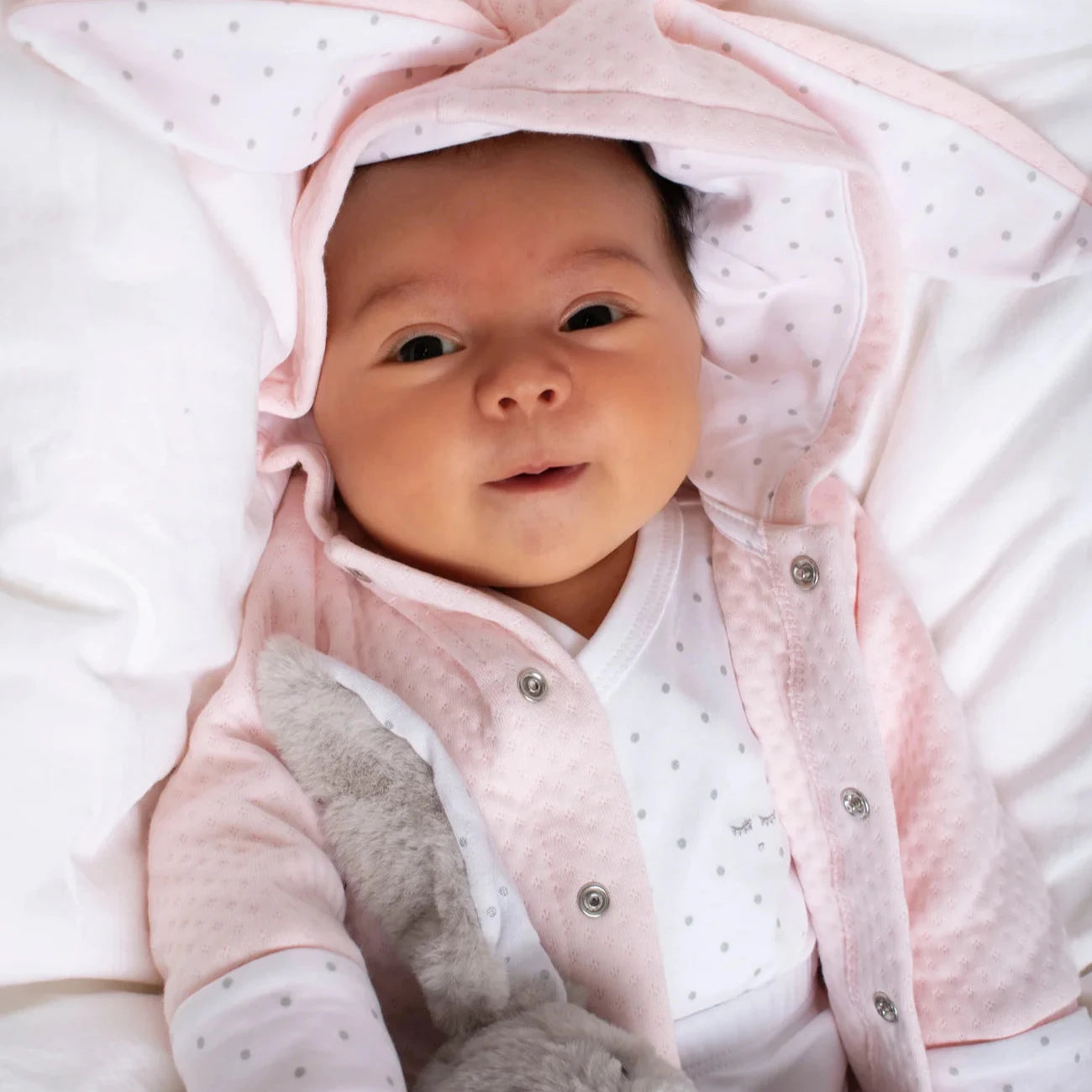 Livly Cardigan Bunny mit Hasenohren hellrosa