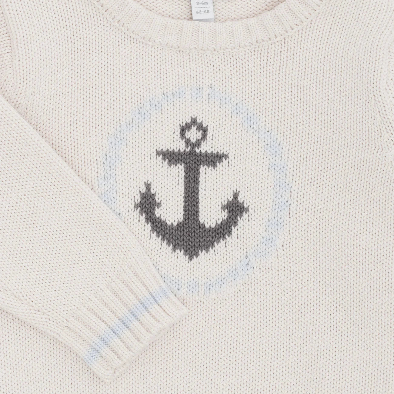 Kinder Pullover creme mit Anker-Muster