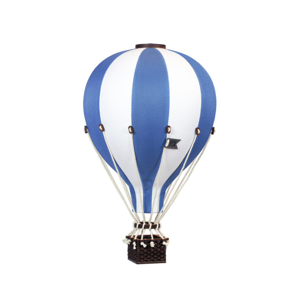 Super Balloon Heißluftballon weiß / dunkelblau