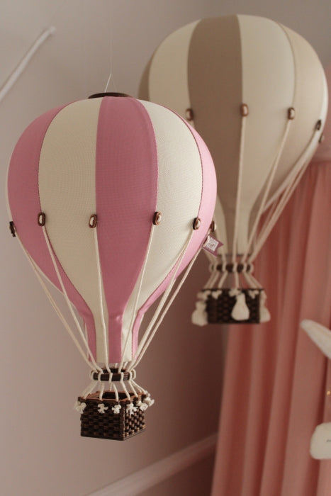 Super Balloon Heißluftballon rosa / vanille