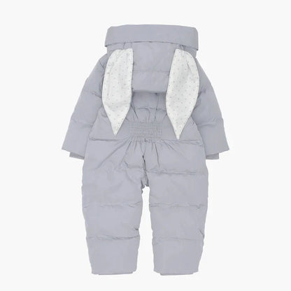 Livly Baby Overall Daunenfüllung, mit Kapuze und Hasenohren 