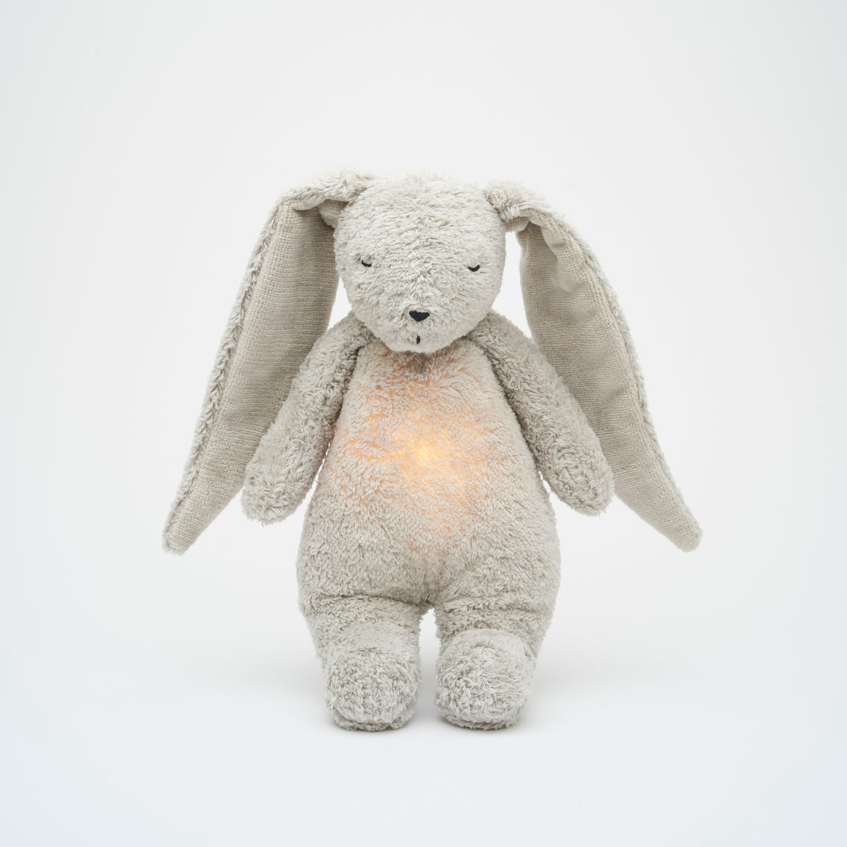Moonie Hase 2.0 Einschlafhilfe mit Sound &amp; Nachtlicht - grau
