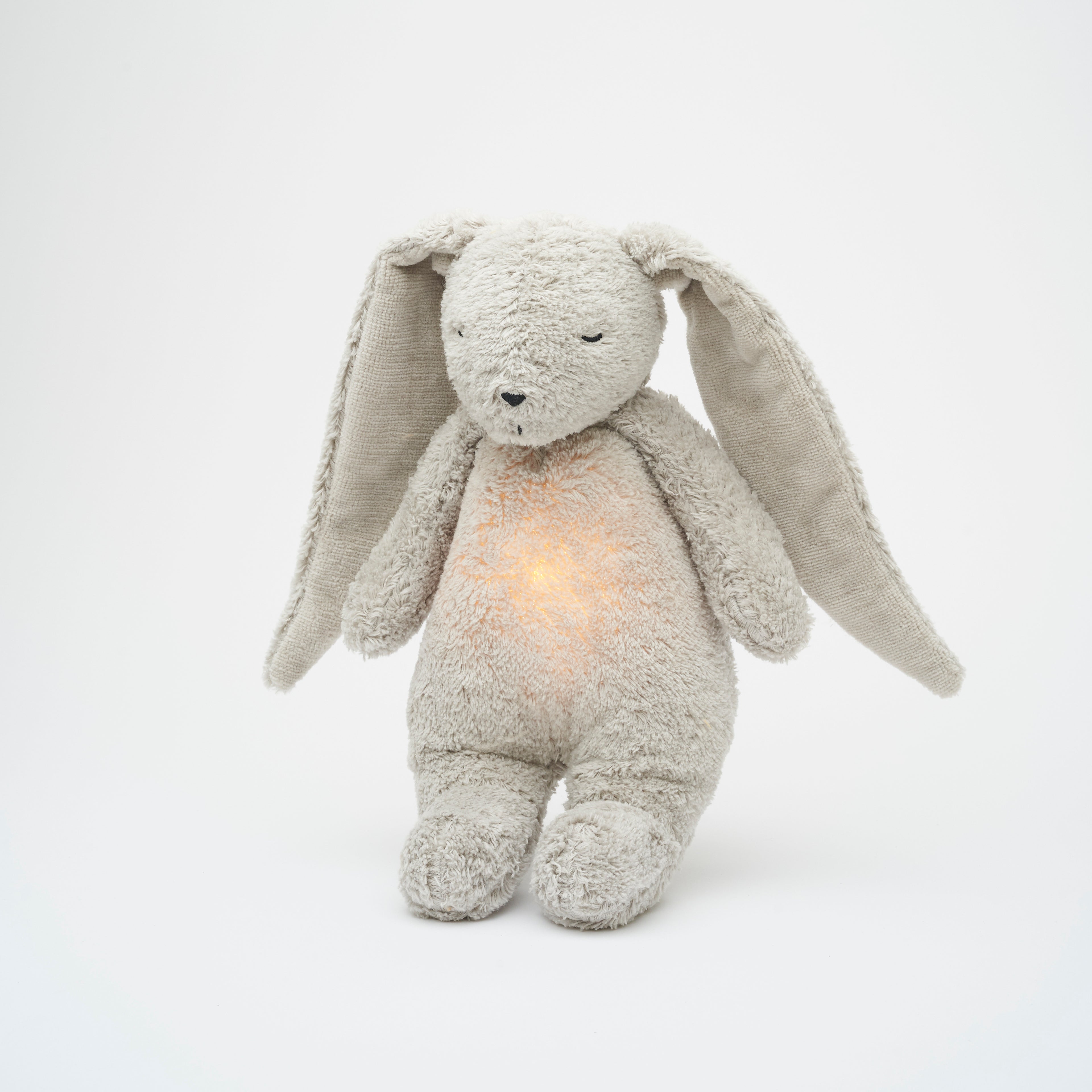 Moonie Hase 2.0 Einschlafhilfe mit Sound &amp; Nachtlicht - grau