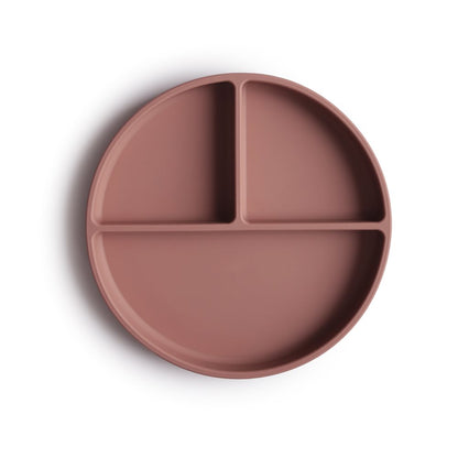 Silikon Teller mit Saugnapf cloudy mauve