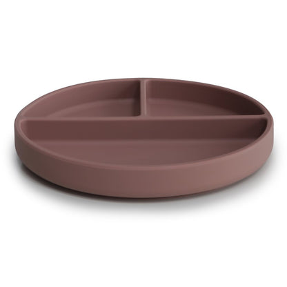 Silikon Teller mit Saugnapf cloudy mauve