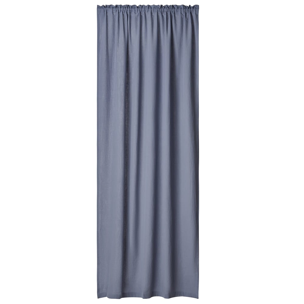 Vorhang aus organischem Musselin denim