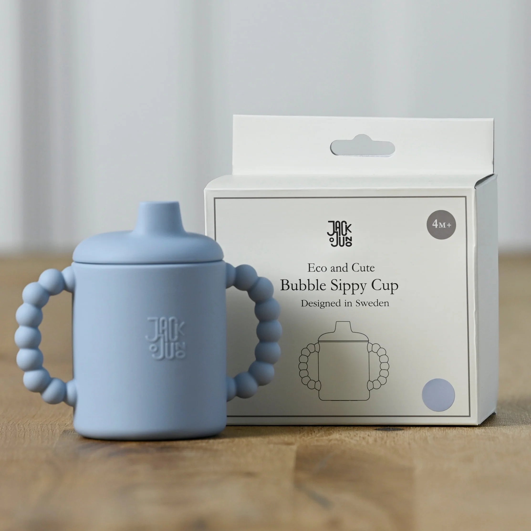 Baby Trinklernbecher hellblau aus Silikon von Jack o Juno