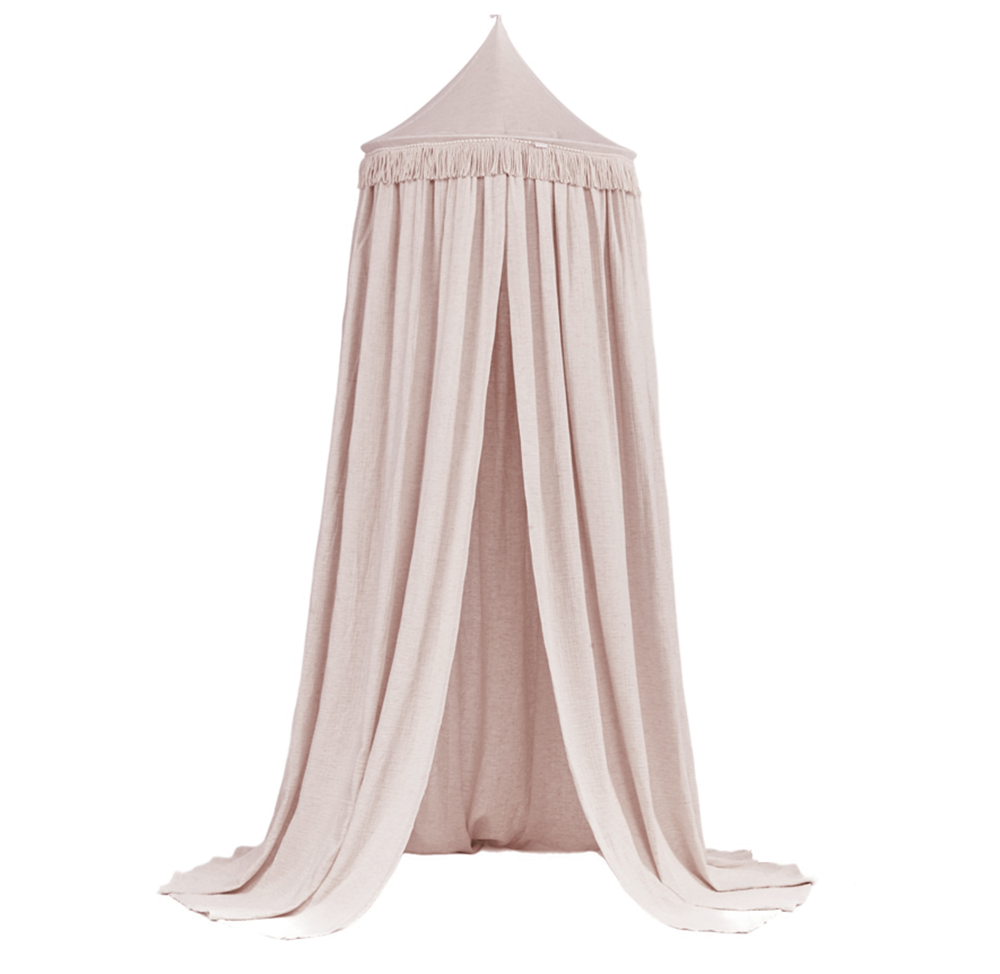 Cotton &amp; Sweets Baldachin Twist mit Fransen puderrosa 70 cm breit