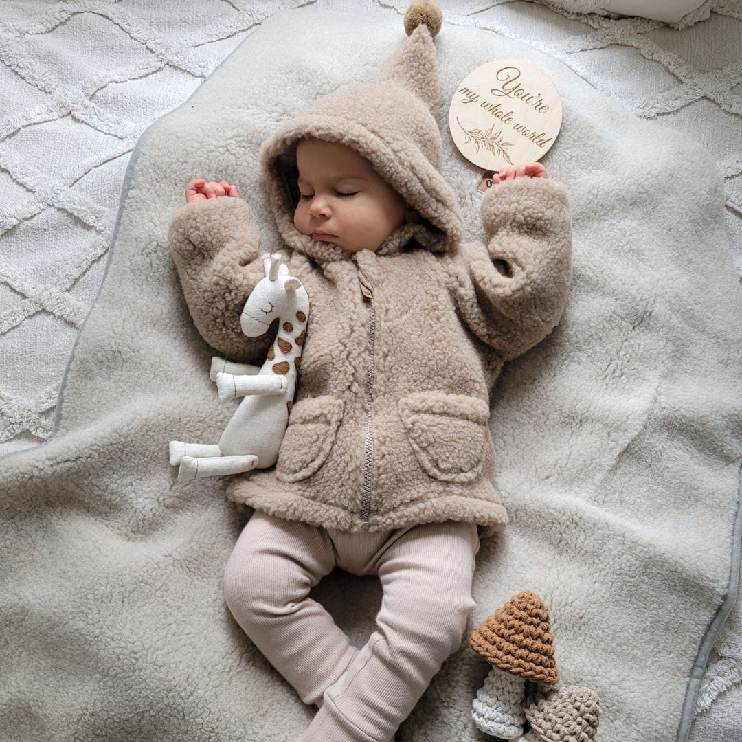 Zaffiro Wolljacke mit Kapuze &