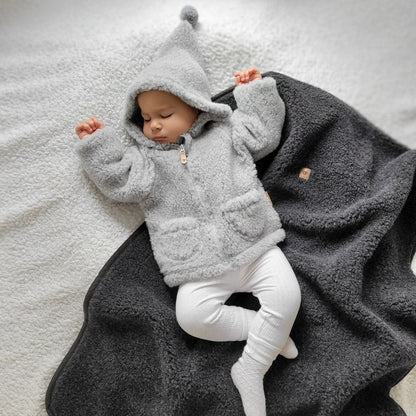 Zaffiro Wolljacke mit Kapuze &