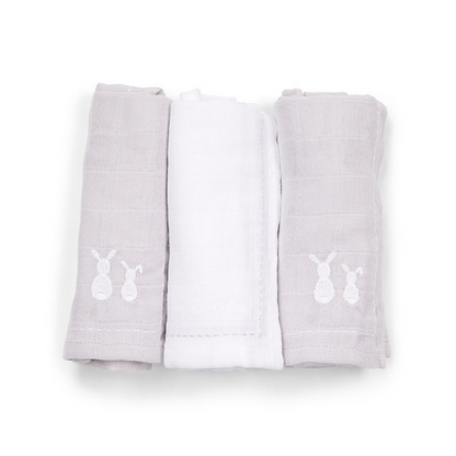 Poetree Kids Mulltücher Set Grau &amp; Weiß