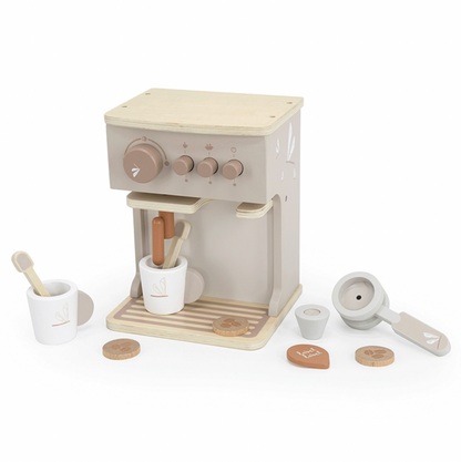 Kaffeemaschine aus Holz nougat ab 3 Jahren