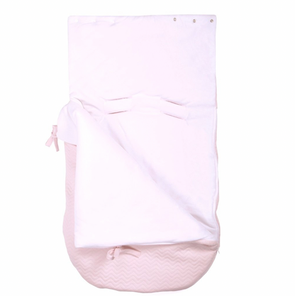 Fußsack für Babyschale Chevron Light Pink