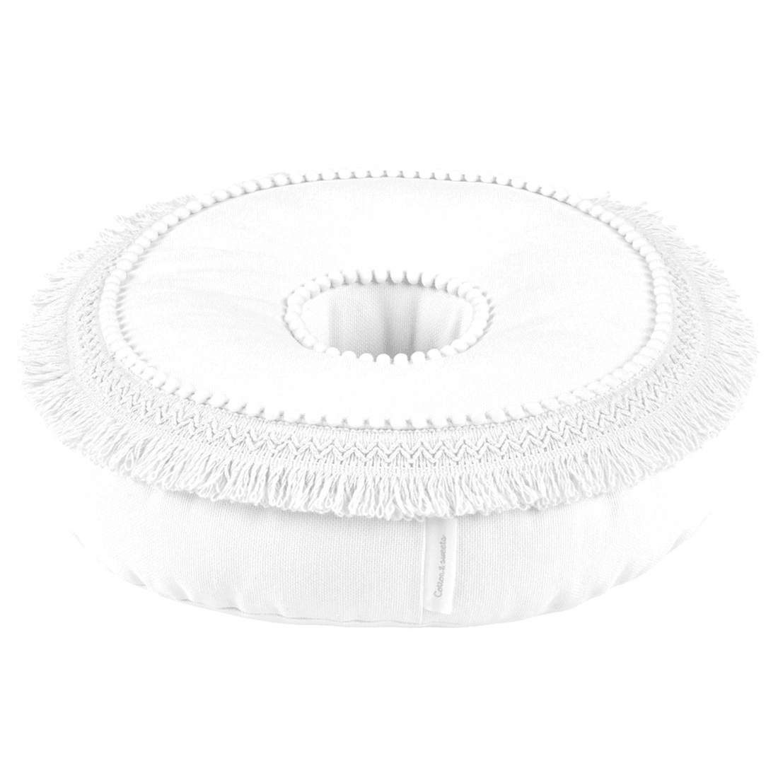 Dekokissen BOHO Donut weiß