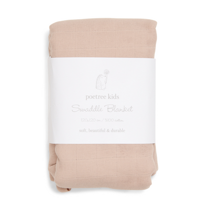 Pucktuch Swaddle beige camel 120x120 von Poetree Kids