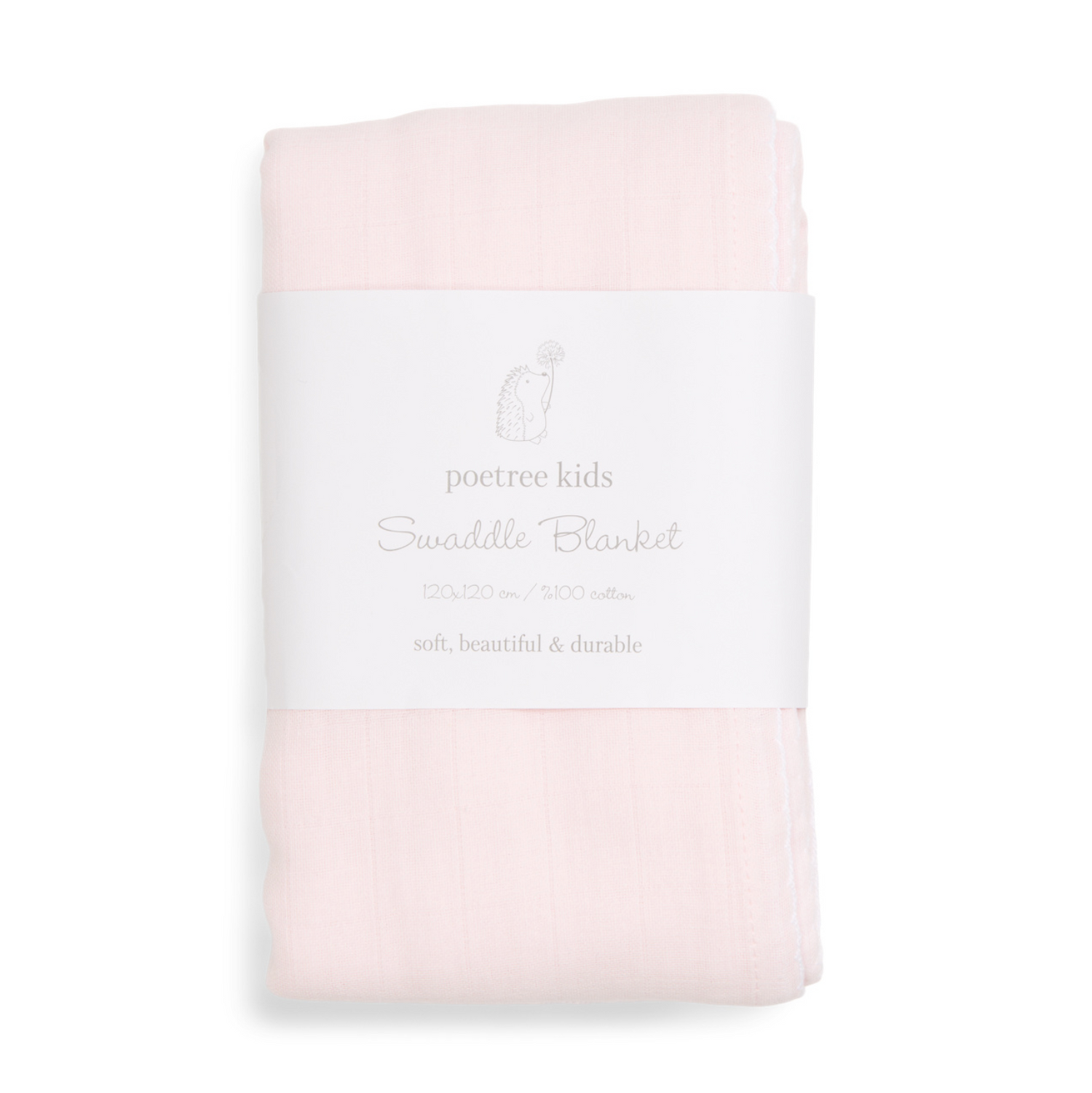 Poetree Kids Pucktuch Swaddle hellrosa 120x120 cm