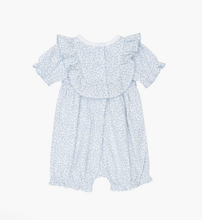 Sommer Romper Leo Edith aus PIMA Baumwolle - blau