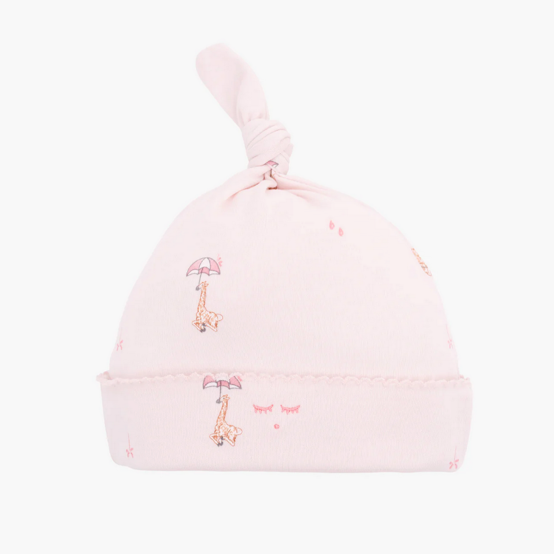 Baby Mütze Giraffen aus PIMA-Baumwolle - rosa