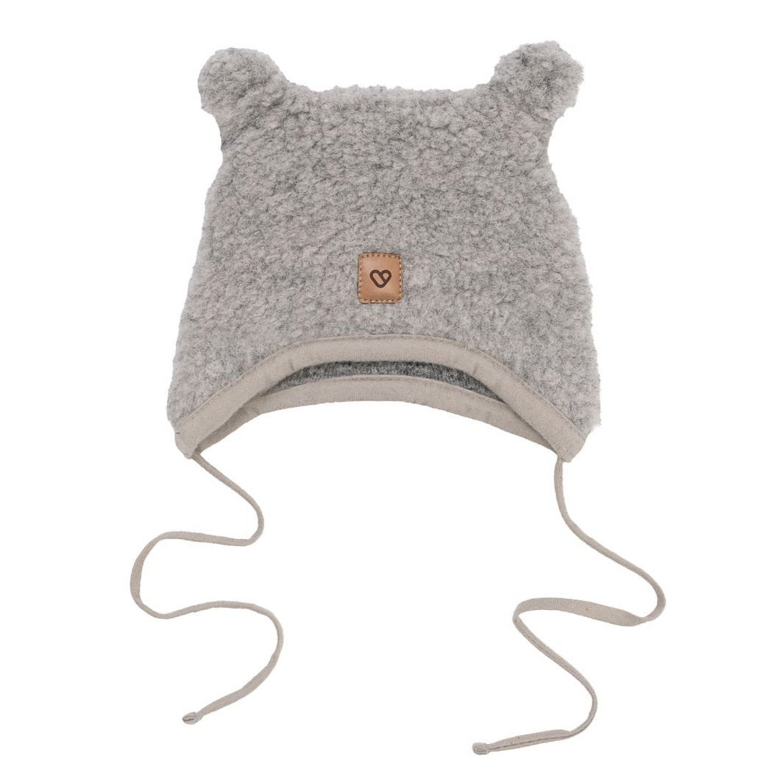 Zaffiro Baby Mütze VIOLET aus Schafwolle hellgrau