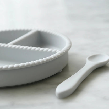 Baby Dining-Set Bubble hellgrau