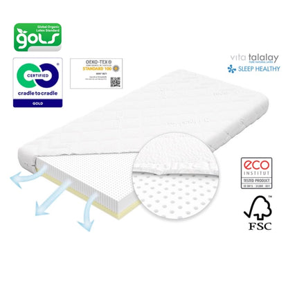 Premium Babymatratze aus NATURLATEX TALALAY® 70x140 cm