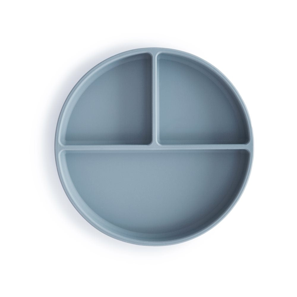 Mushie Silikon Baby Teller powder blue blau 