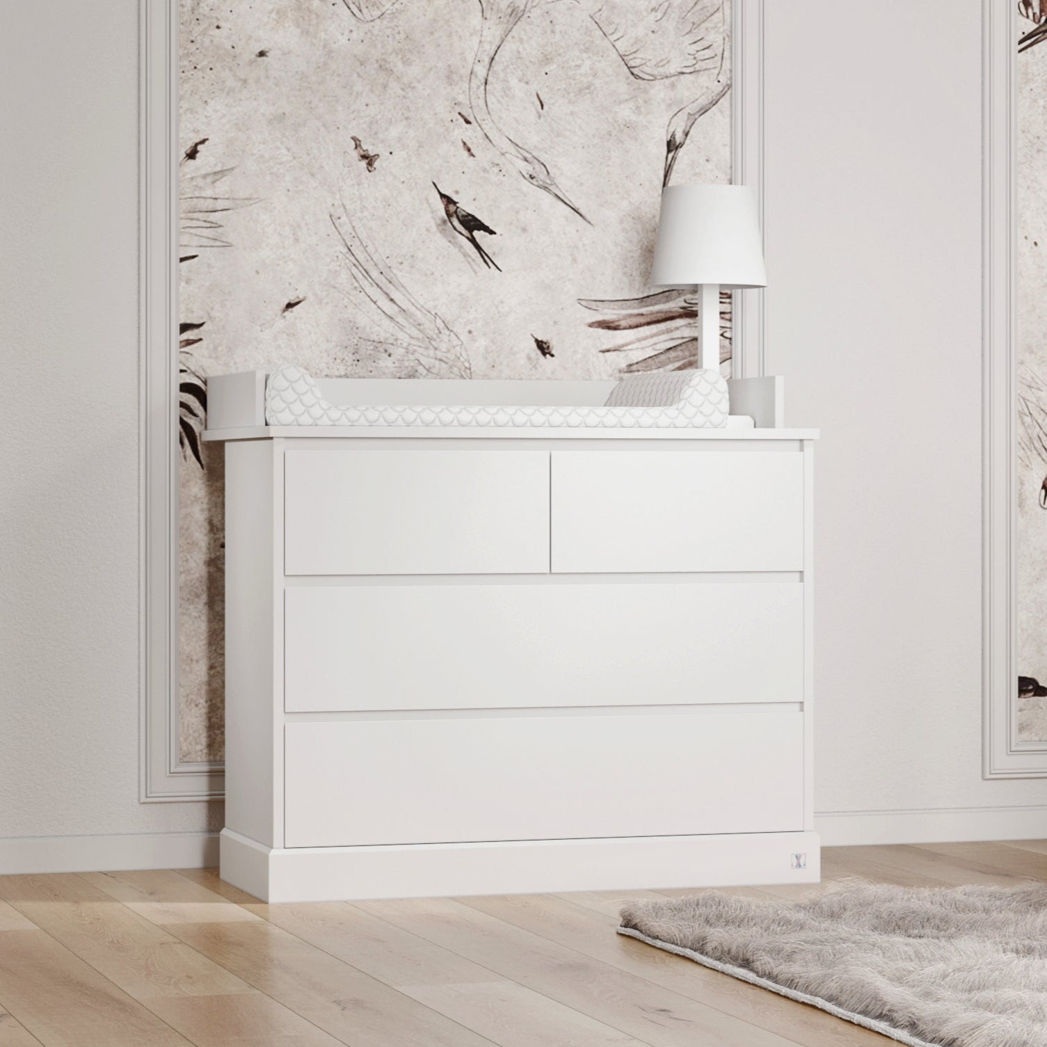 LUI e LEI Wickelaufsatz für Kommode PRESTIGE &amp; NORDIC weiß