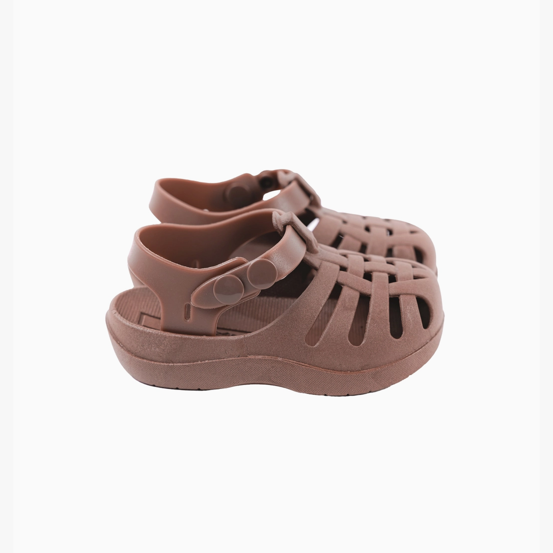 Mrs. Ertha Floopers Kindersandale choco von der Seite