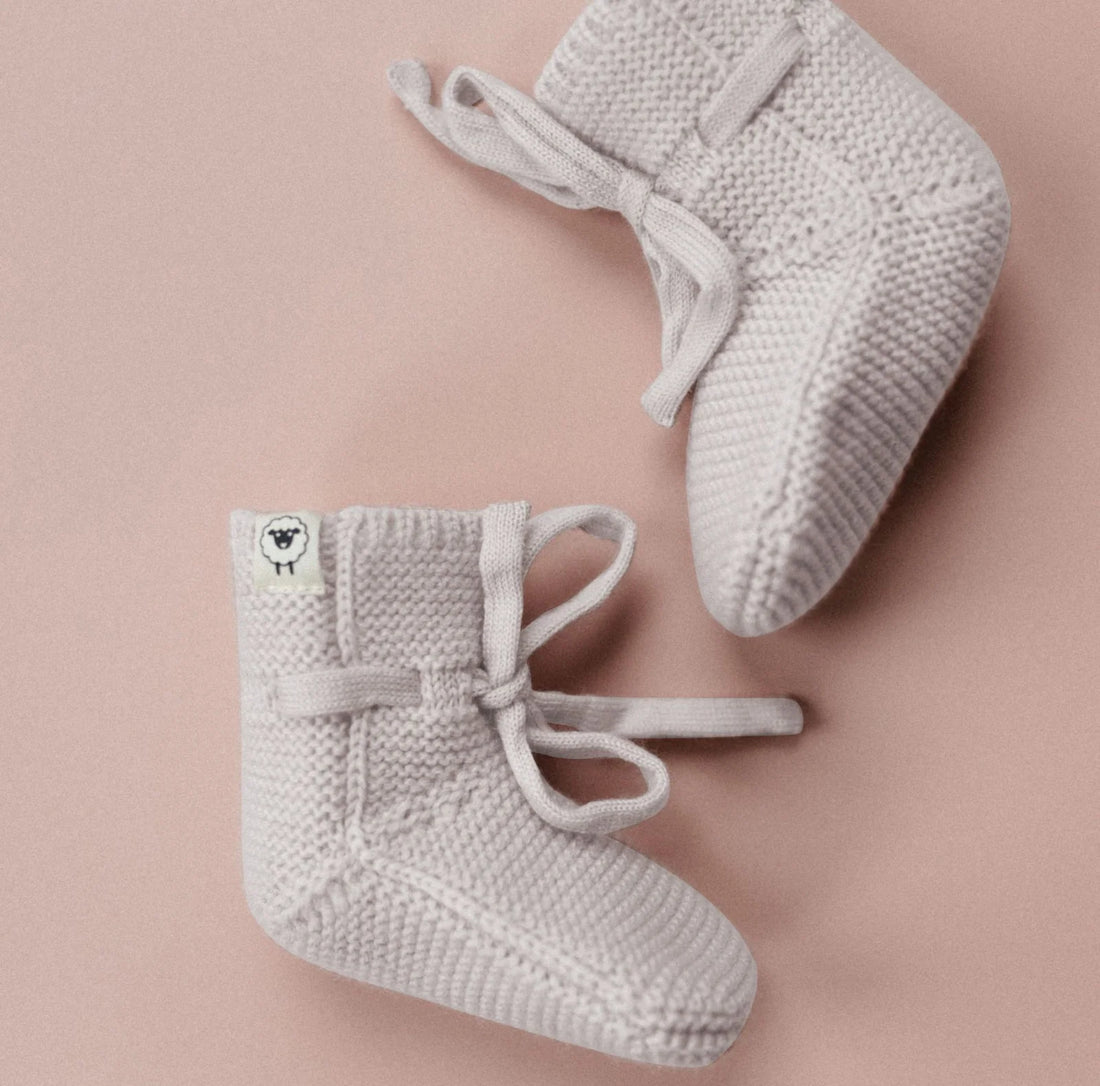 Lille Toni Babyschuhe Merinowolle cream