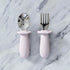 Baby Besteck Set aus Edelstahl und Silikon in Rosa von Jack o Juno