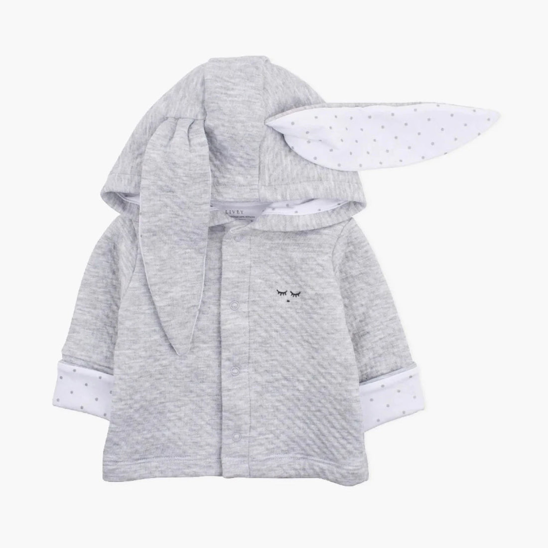 Livly Cardigan Bunny mit Hasenohren hellgrau