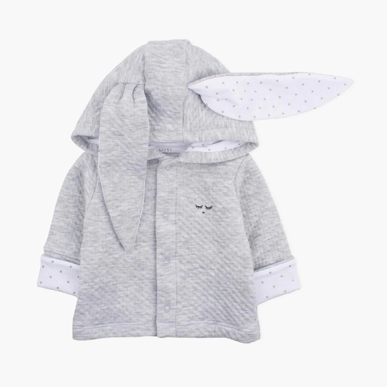Livly Cardigan Bunny mit Hasenohren hellgrau